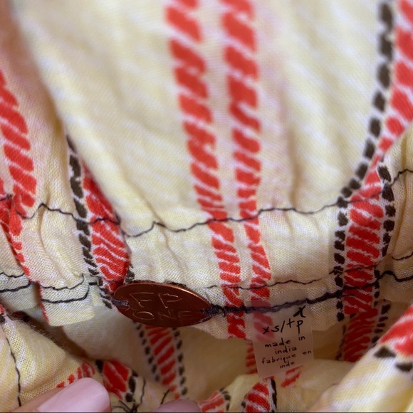 Free People One Natalia Striped Midi Belted Skirt - Picture 7 of 8